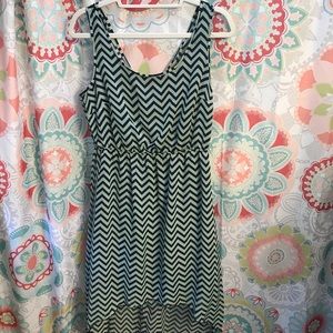 High low pattered dress